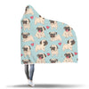 145 Cute Pugs Hooded Blanket