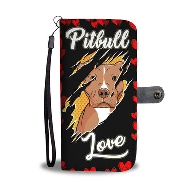 Pitbull Love Wallet Phone Case