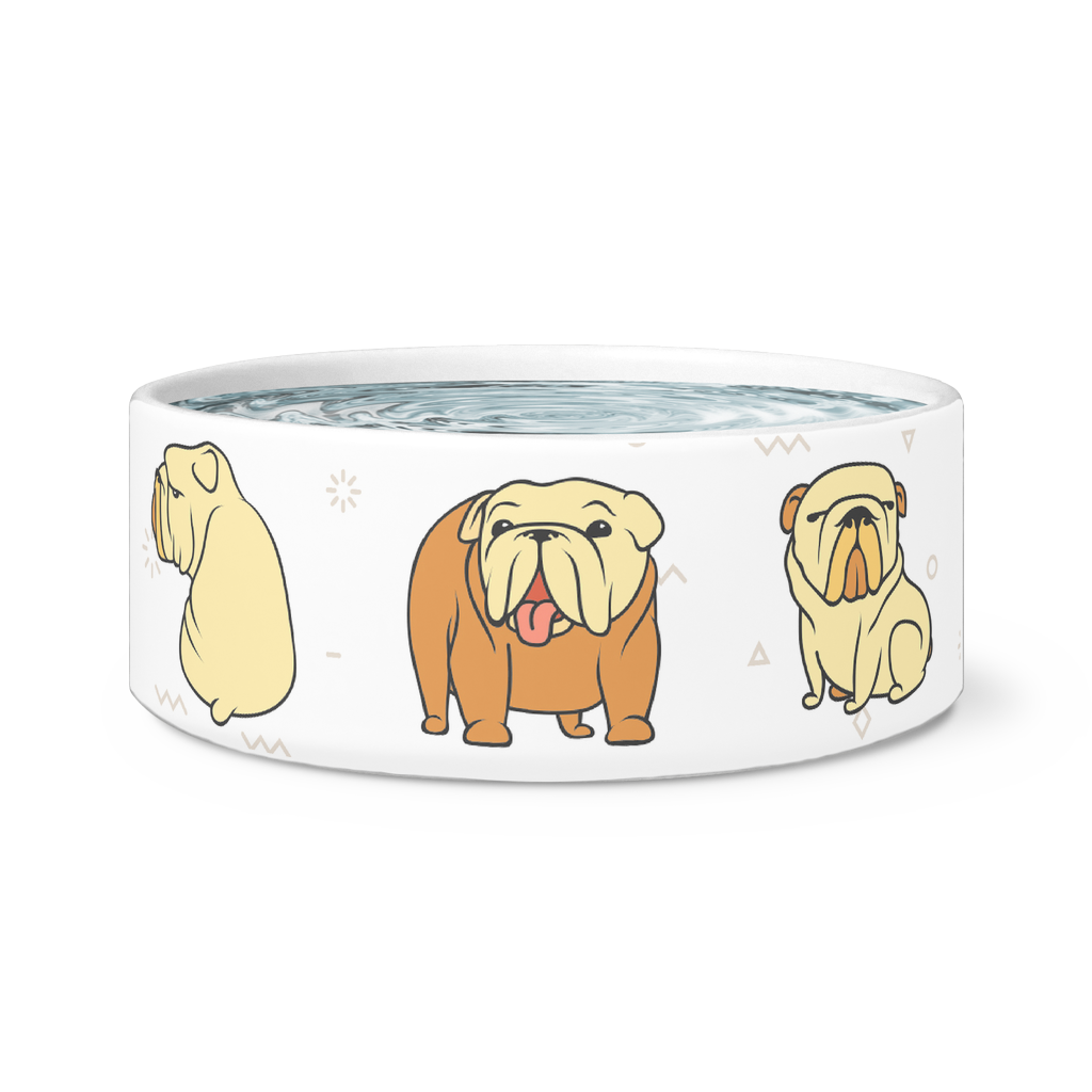 Bulldog Doodle Dog Bowl