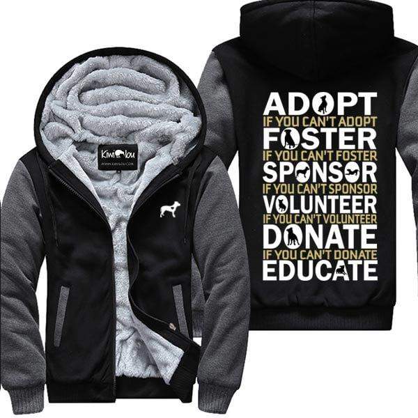 Adopt or Educate Yourself Pitbull Jacket