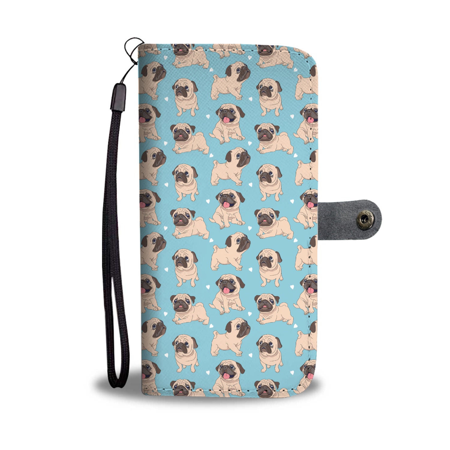 Puppy Pug Wallet Phone Case