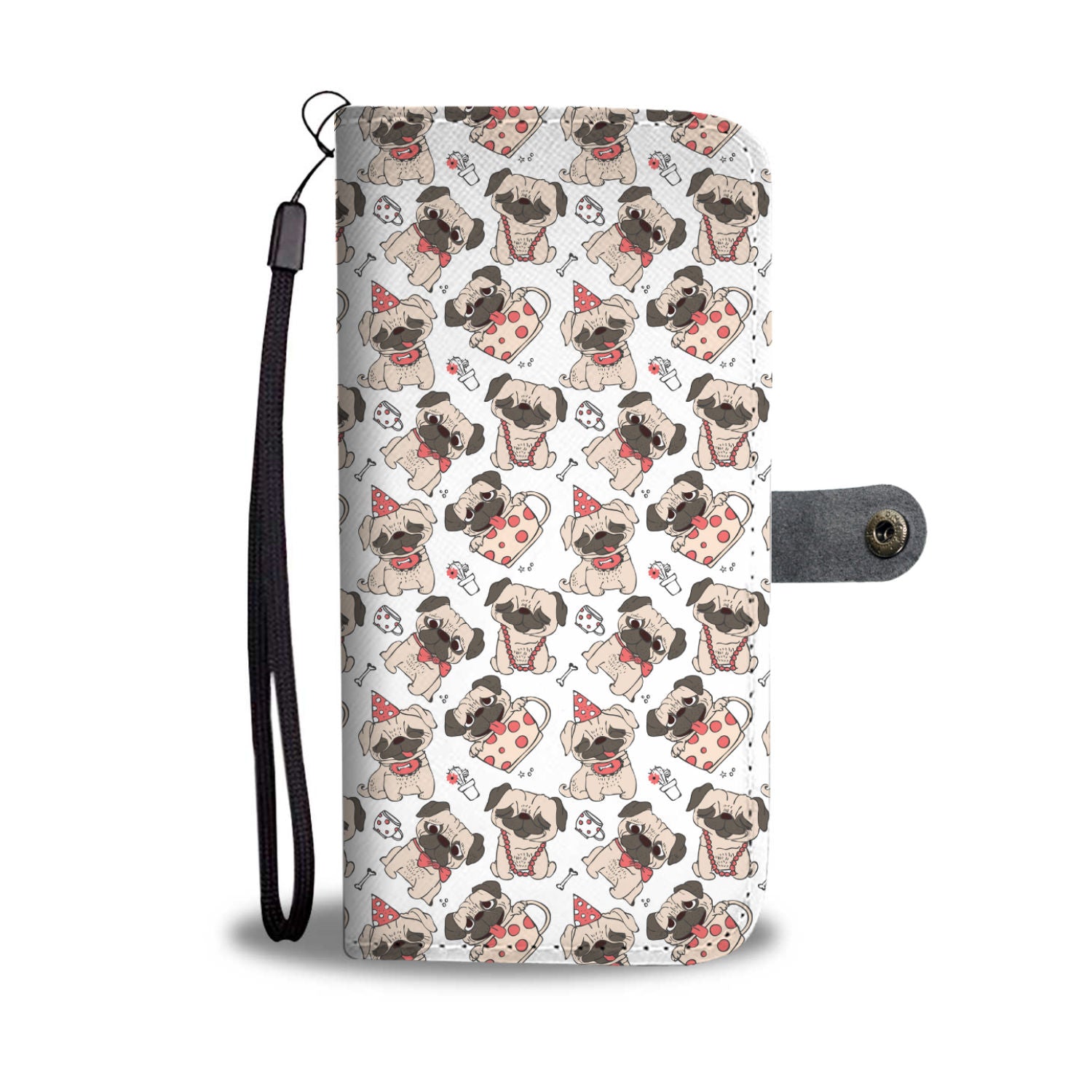 Fashion Pug Wallet Phone Case