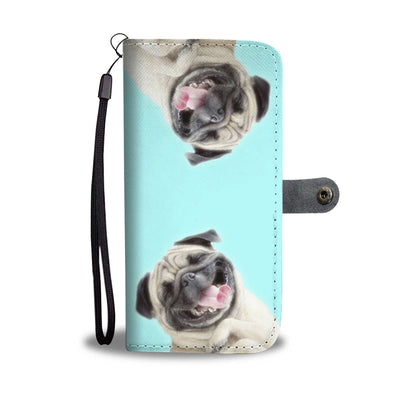 Smiling Pug Wallet Phone Case
