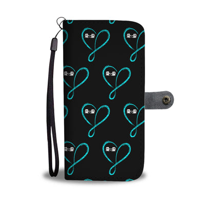 Love Infinity Barbell Wallet Phone Case