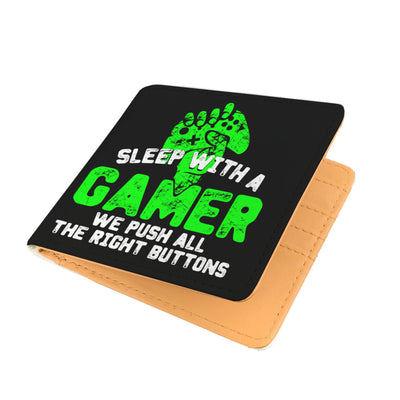 Sleep With A Gamer Mens Wallet