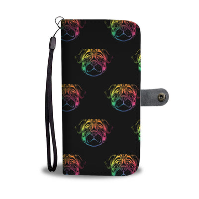Rainbow Pug Wallet Phone Case