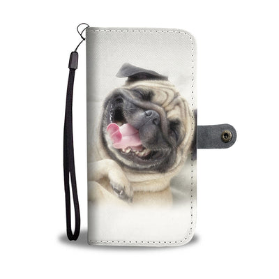 Laughing Pug Wallet Phone Case