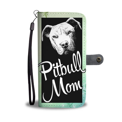 Pretty Cute Pitbull mom Wallet Case