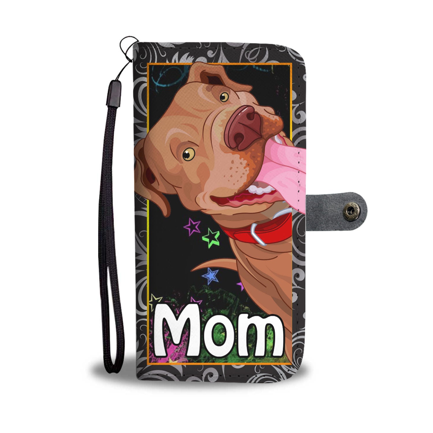 Cute Pitbull mom Wallet case