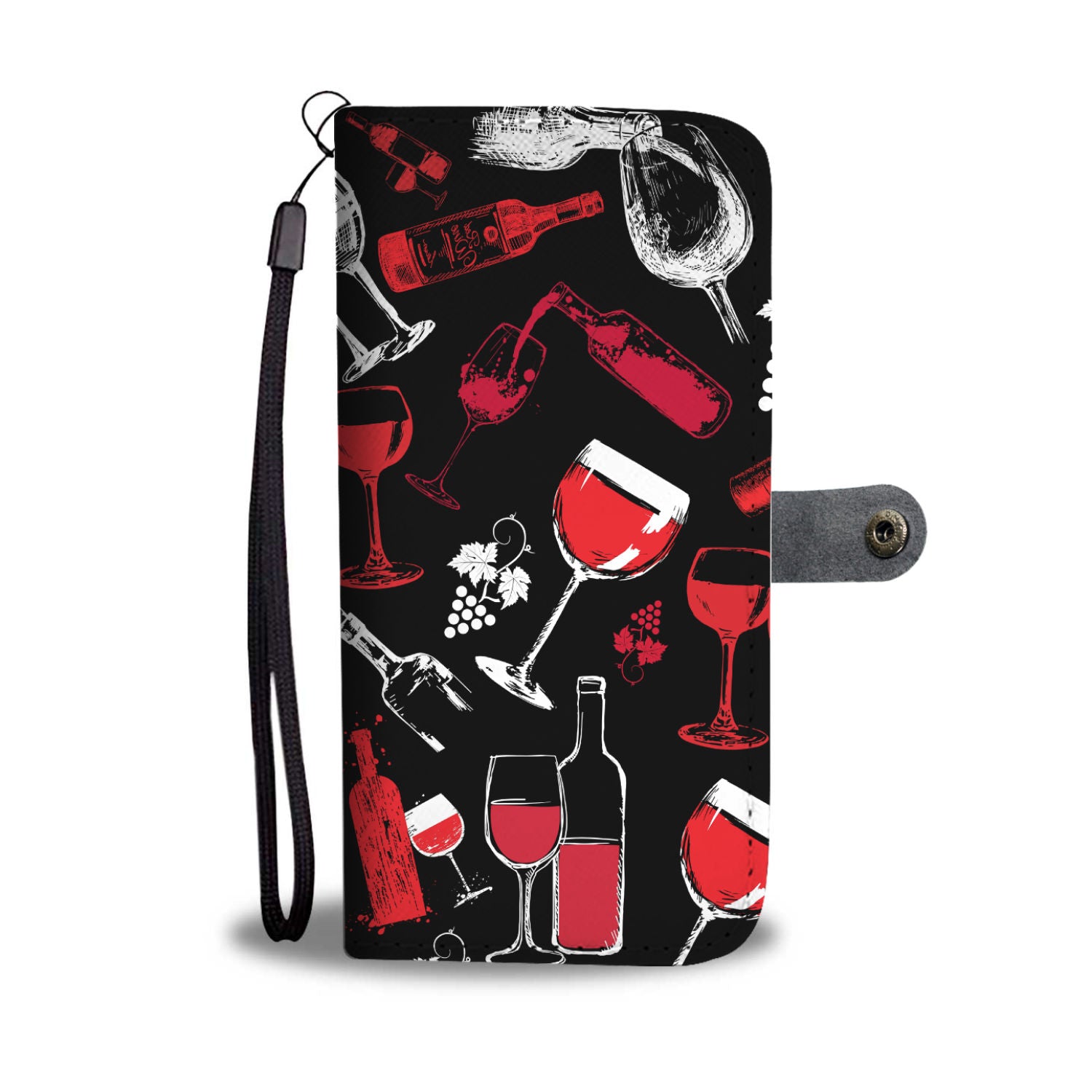 Wine Grunge Wallet Phone Case