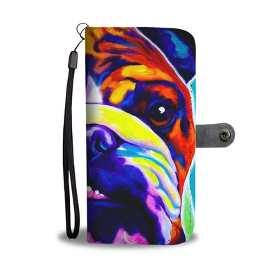 Painted Bulldog Wallet Phone Case