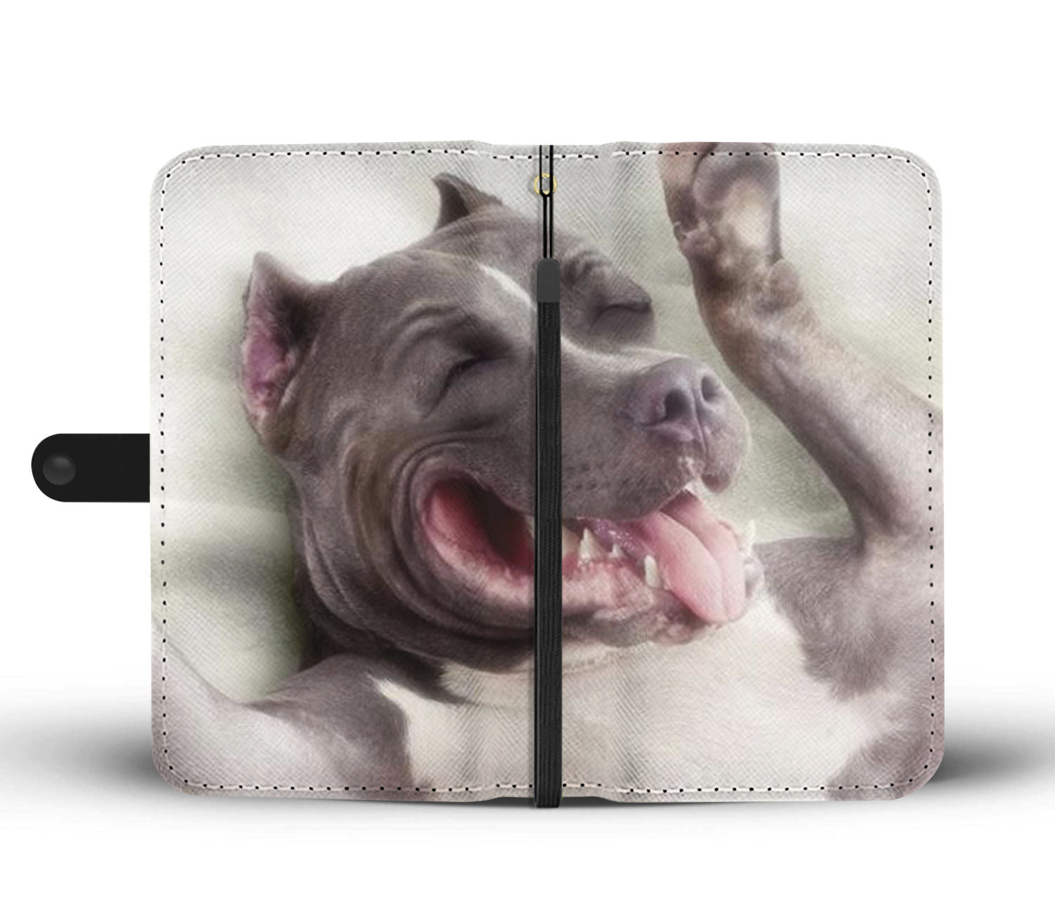 Smiling Pit Bull Wallet Phone Case