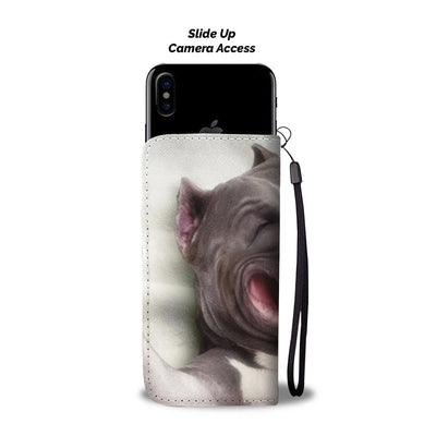 Smiling Pit Bull Wallet Phone Case