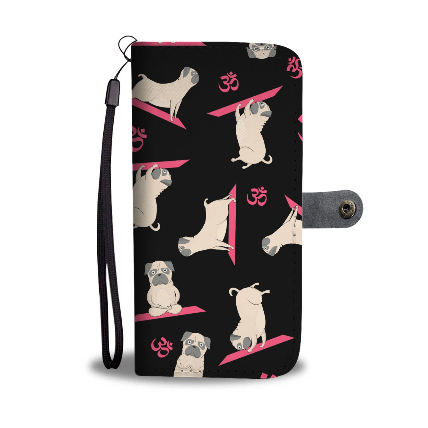Yoga Pug Wallet Phone Case