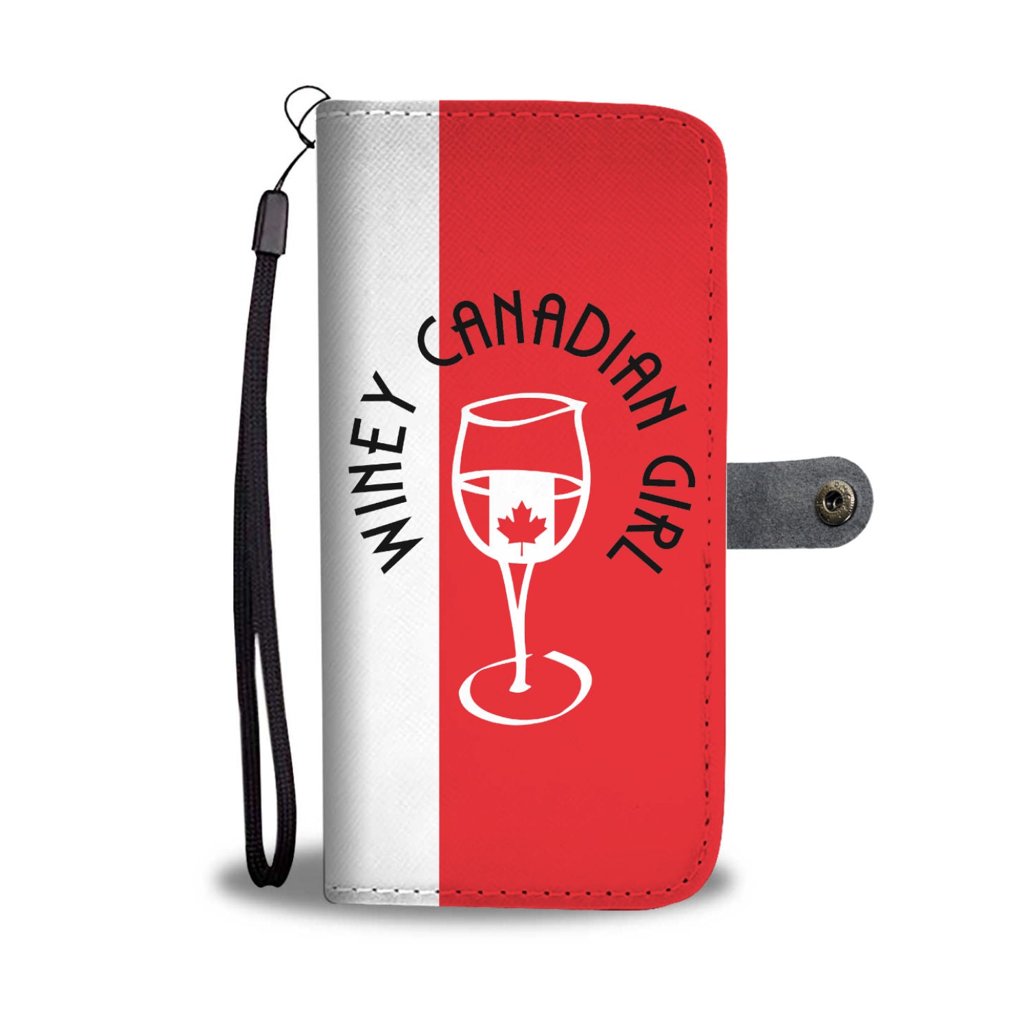 Winey Canadian Girl Wallet Phone Case