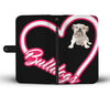 Bulldog Heart Wallet Phone Case