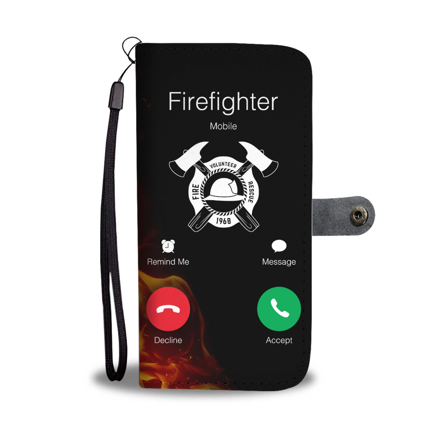 Firefighter Calling Wallet Phone Case