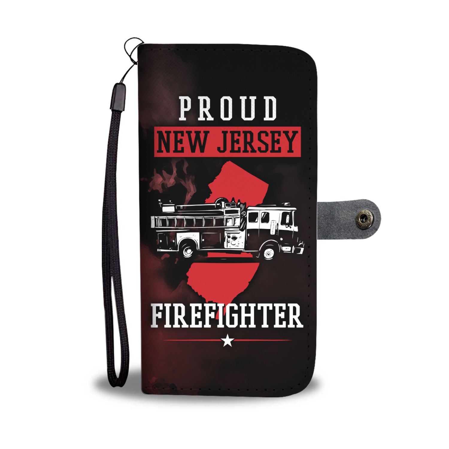 New Jersey Firefighter Wallet Phone Case