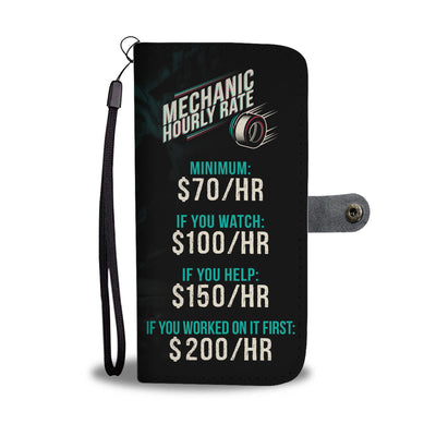 Mechanic Hourly Rate Wallet Phone Case