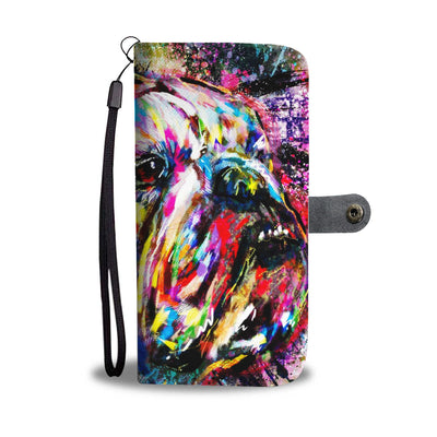 Bulldog Paint Wallet Phone Case