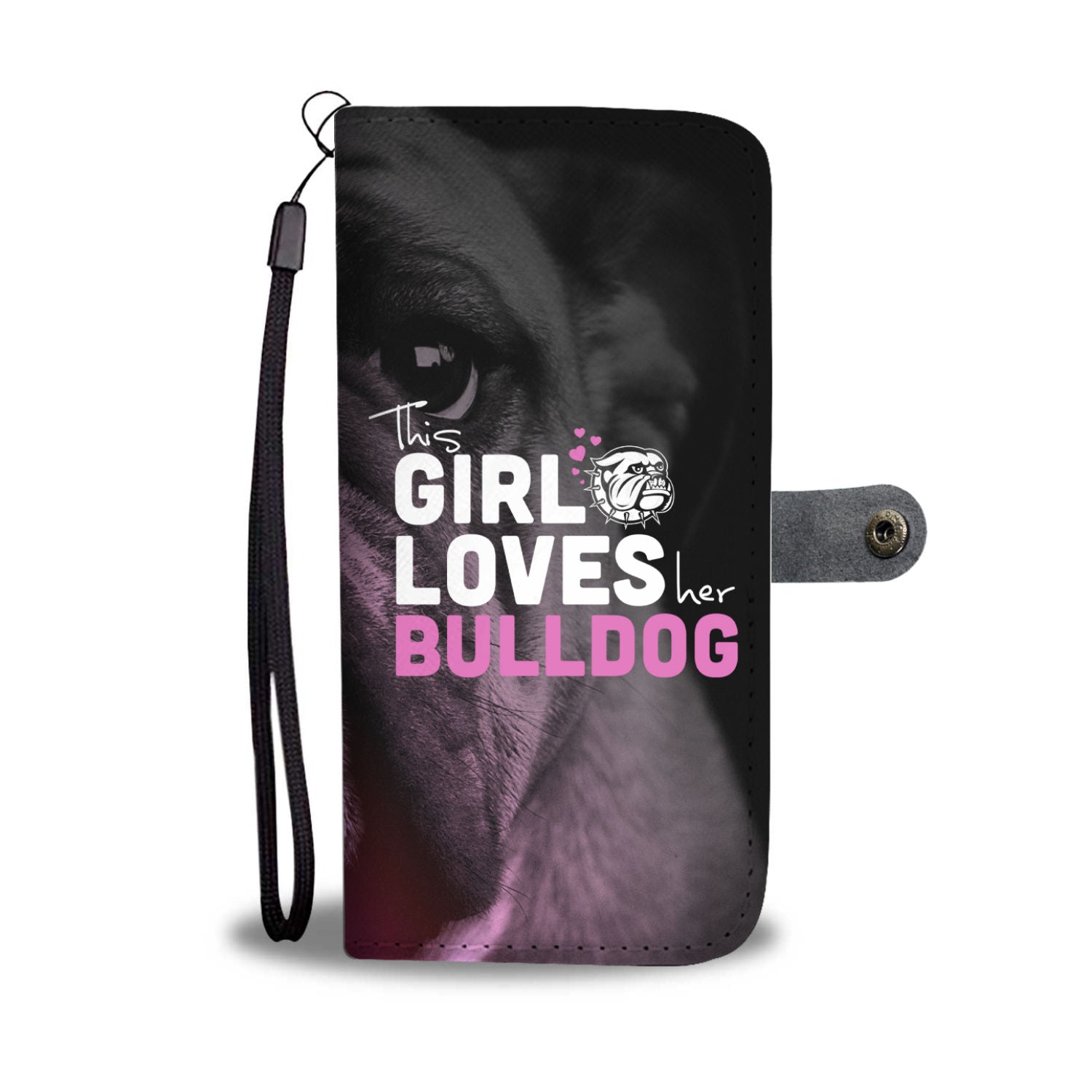 This Girl Loves Her Bulldog Wallet Phone Case