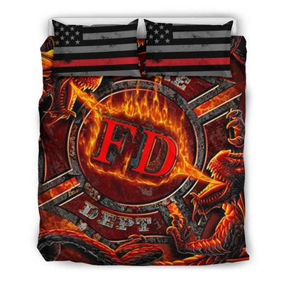 Fire Department Bedding Sheet - firefighter bestseller