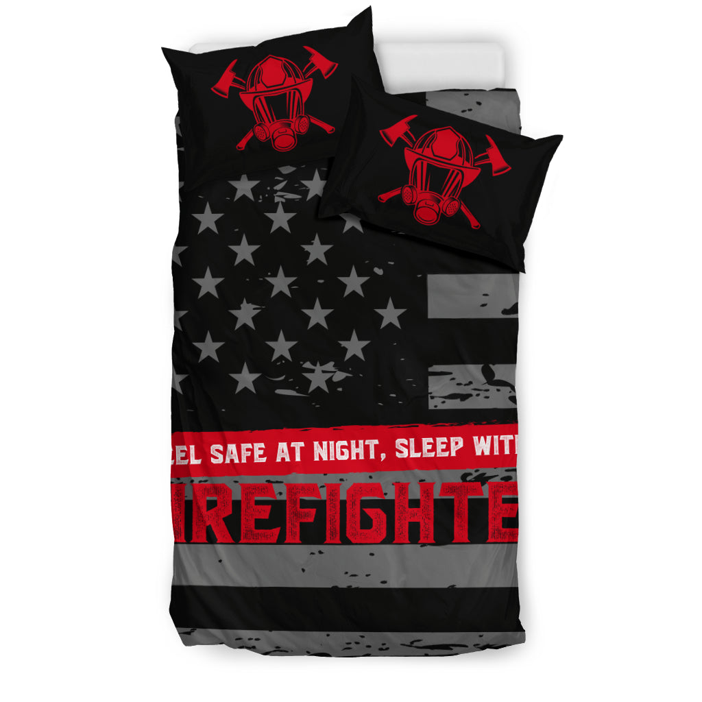 Sleep With A Firefighter Bedding Set