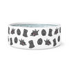 Black Pugs Dog Bowl