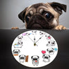 Cartoon Pug Wall Clock
