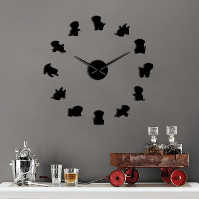 Cartoon Pug Giant Wall Clock