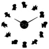 Cartoon Pug Giant Wall Clock