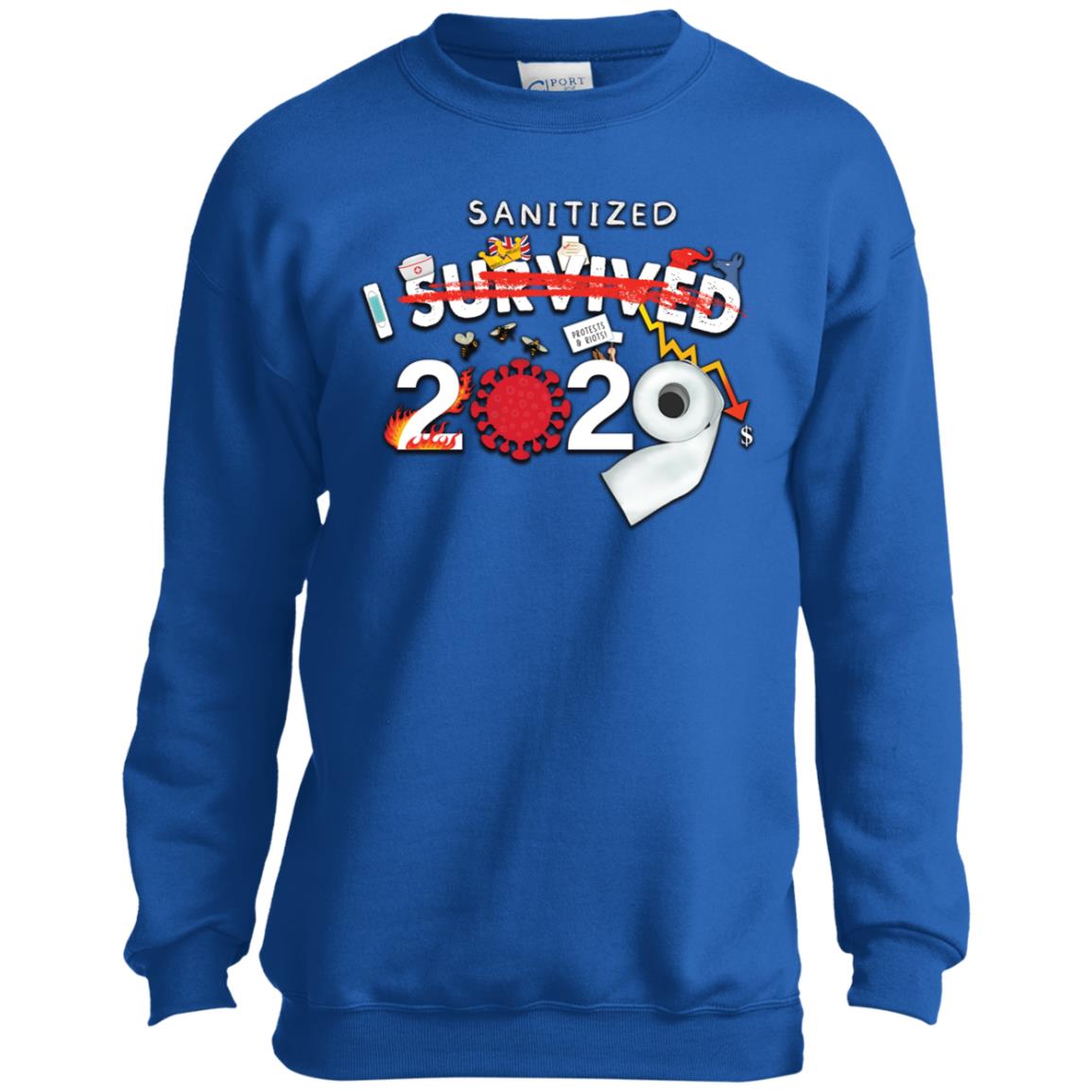 I Sanitized 2020 - Youth Crewneck Sweatshirt