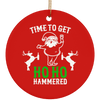 Get Ho Ho Hammered Ornament