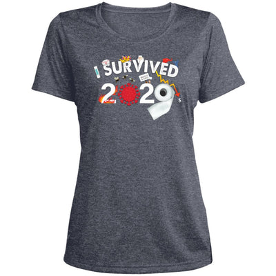 I Survived 2020 - Ladies' Heather Dri-Fit Moisture-Wicking T-Shirt