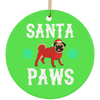 Santa Paws Pug Ornament