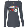 I Survived 2020 - Ladies' Triblend LS Scoop