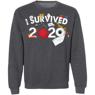 I Survived 2020 - Men's Crewneck Pullover Sweatshirt