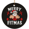 Merry Fitmas Santa Ornament