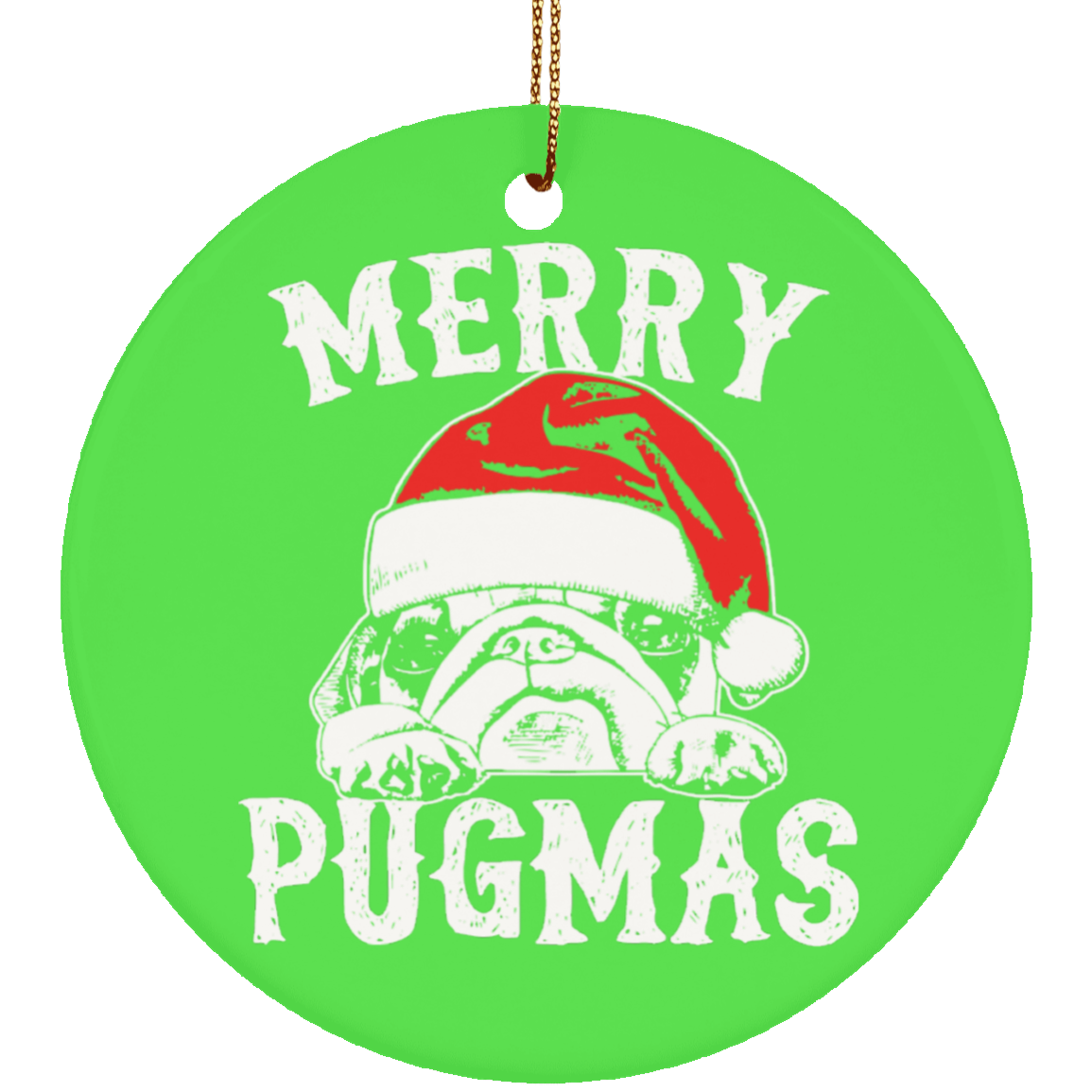 Merry Pugmas Ornament