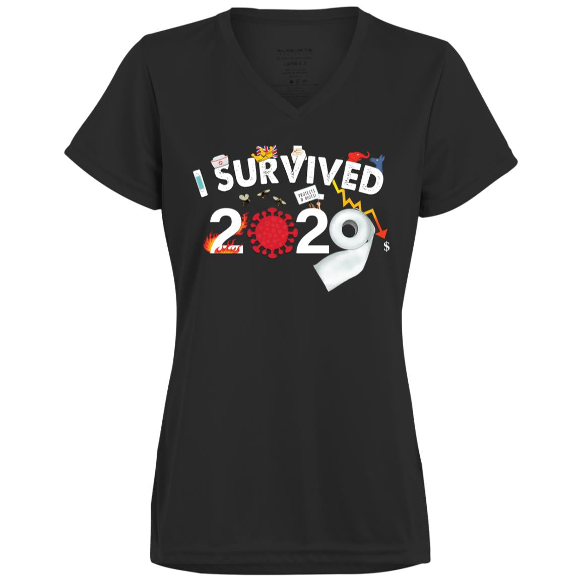 I Survived 2020 - Ladies' Wicking T-Shirt