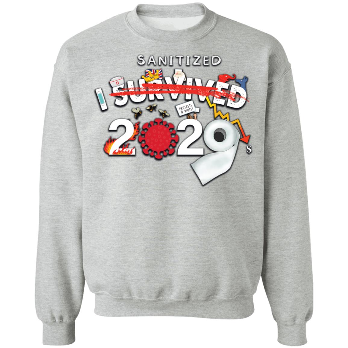 I Sanitized 2020 - Crewneck Pullover Sweatshirt