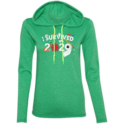 I Survived 2020 - Ladies' LS T-Shirt Hoodie