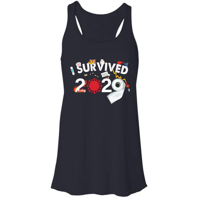 I Survived 2020 - Ladies'  Flowy Racerback Tank