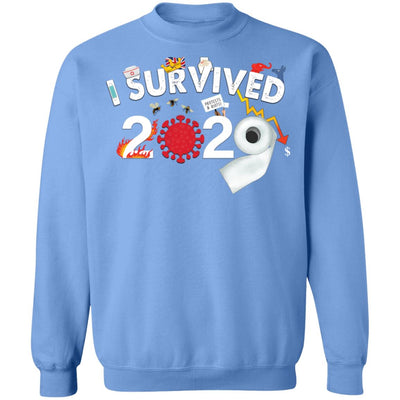 I Survived 2020 - Men's Crewneck Pullover Sweatshirt