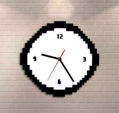 Pixel 8-bit Wall Clock