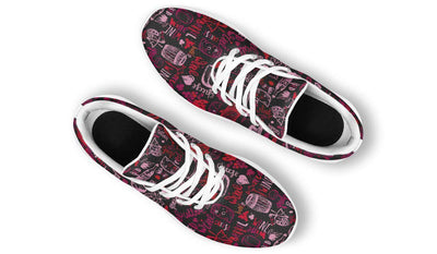 Red Wine White Sole Sneakers