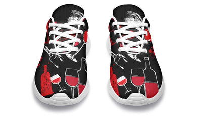 Wine Grunge White Sole Sneakers