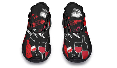 Wine Grunge Black Sole Sneakers