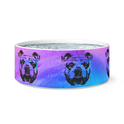 Cool Bulldog Dog Bowl