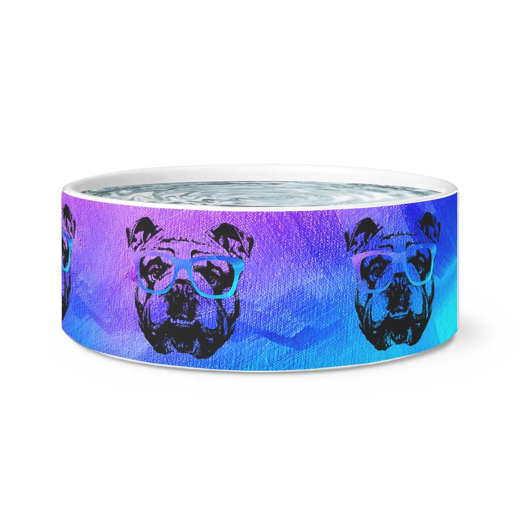 Cool Bulldog Dog Bowl